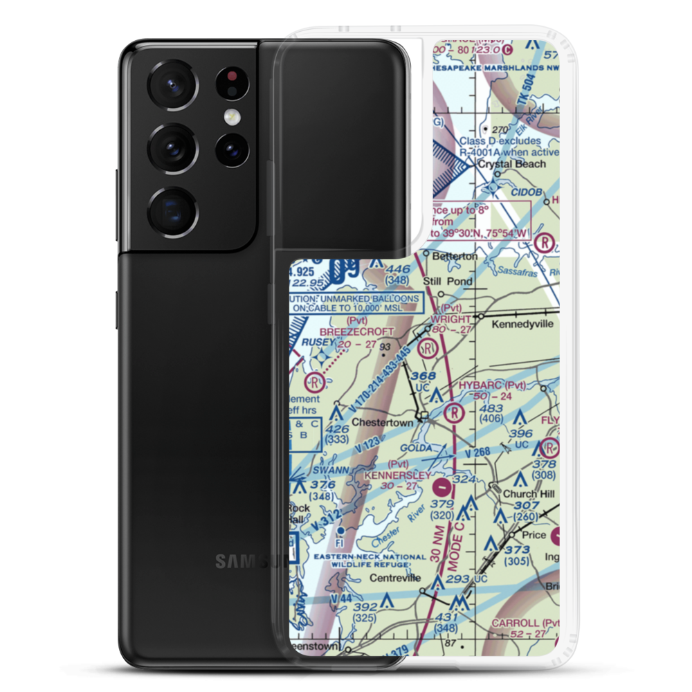 Wright Field (MD11) VFR Sectional Samsung Case Samsung Galaxy S21 Ultra model shown