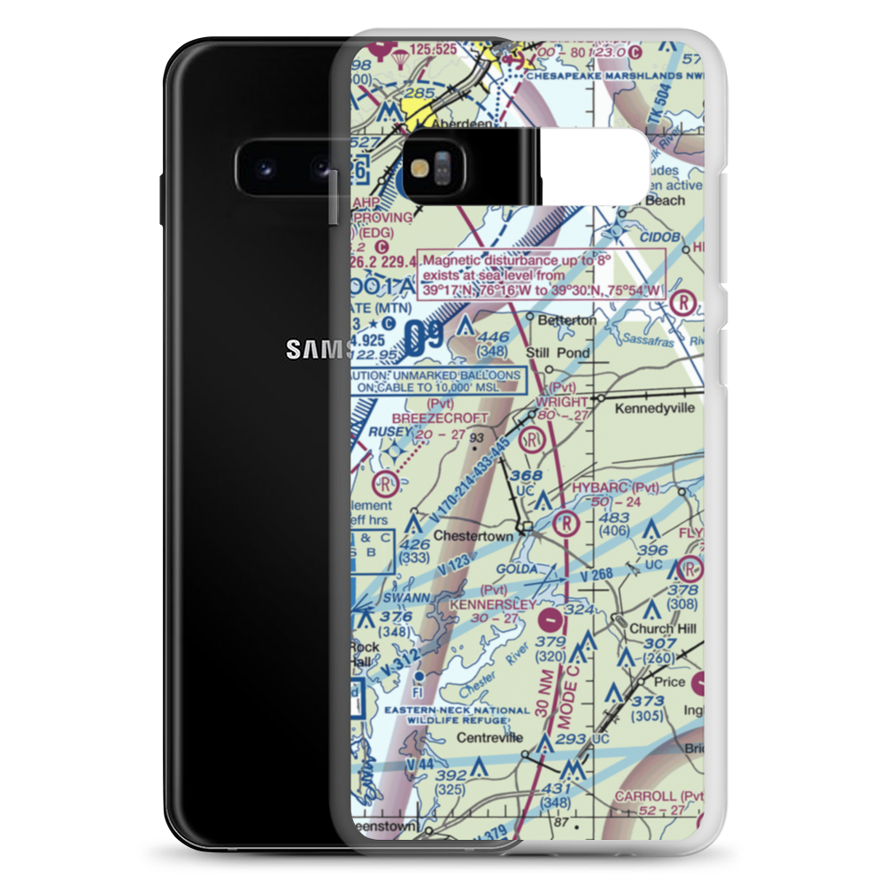 Wright Field (MD11) VFR Sectional Samsung Case Samsung Galaxy S10+ model shown