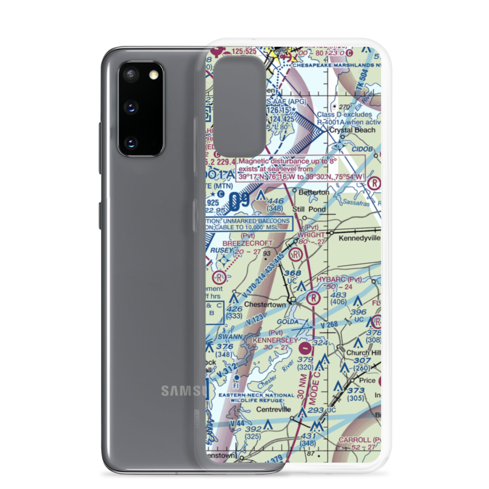 Wright Field (MD11) VFR Sectional Samsung Case Samsung Galaxy S20 model shown