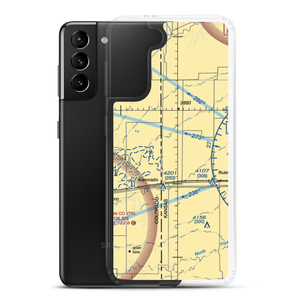 Wright International Airport (SN02) VFR Sectional Samsung Case Samsung Galaxy S21 Plus model shown