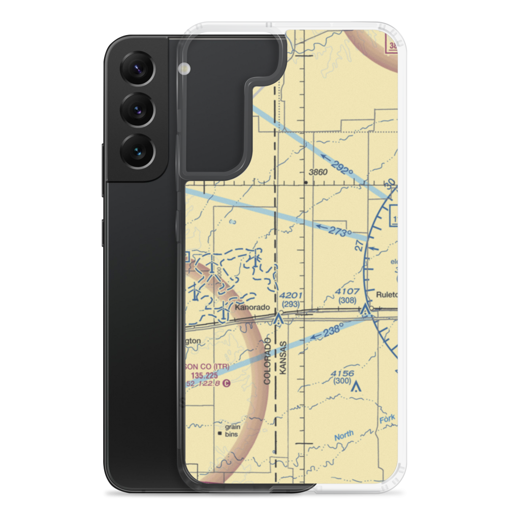 Wright International Airport (SN02) VFR Sectional Samsung Case Samsung Galaxy S22 Plus model shown