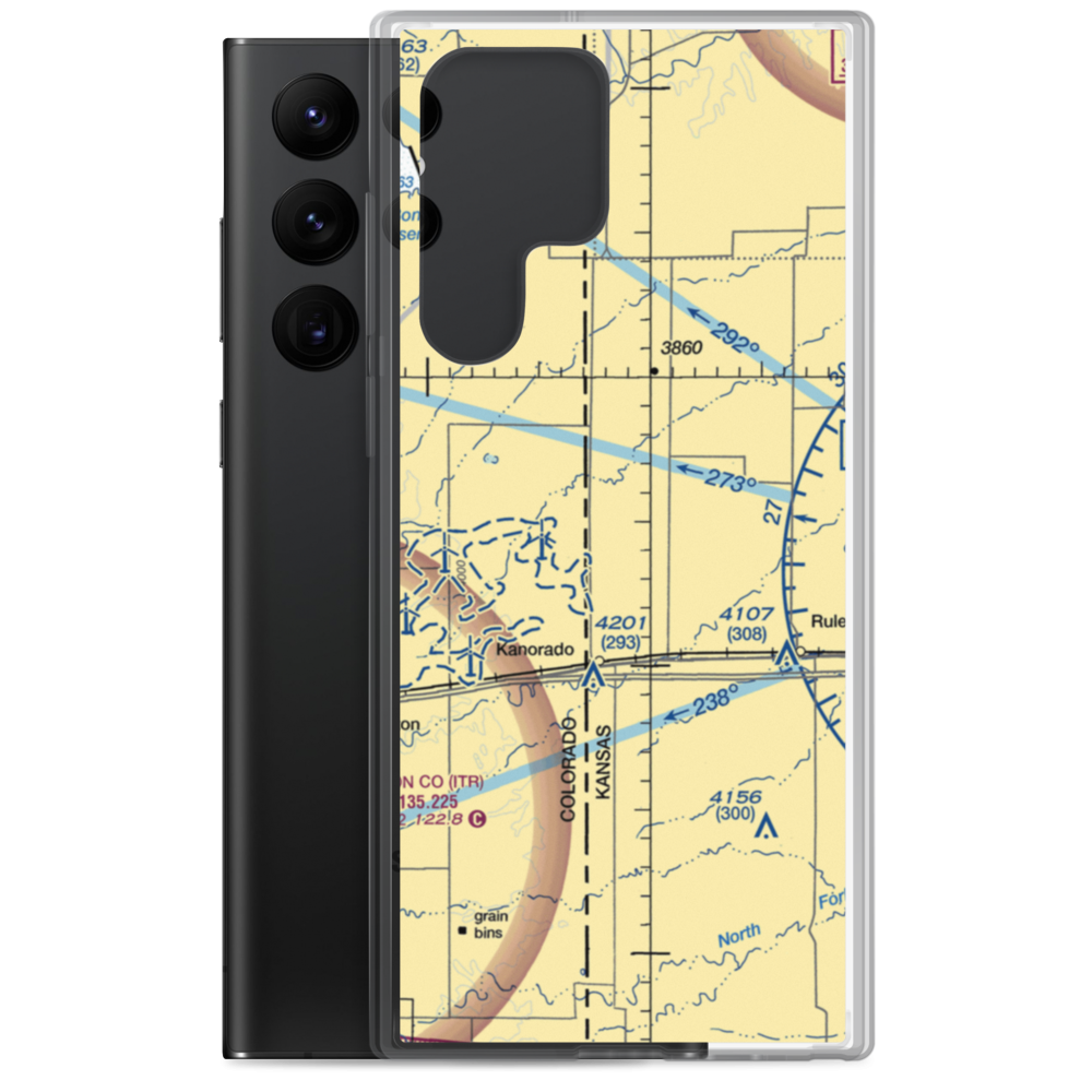 Wright International Airport (SN02) VFR Sectional Samsung Case Samsung Galaxy S22 Ultra model shown