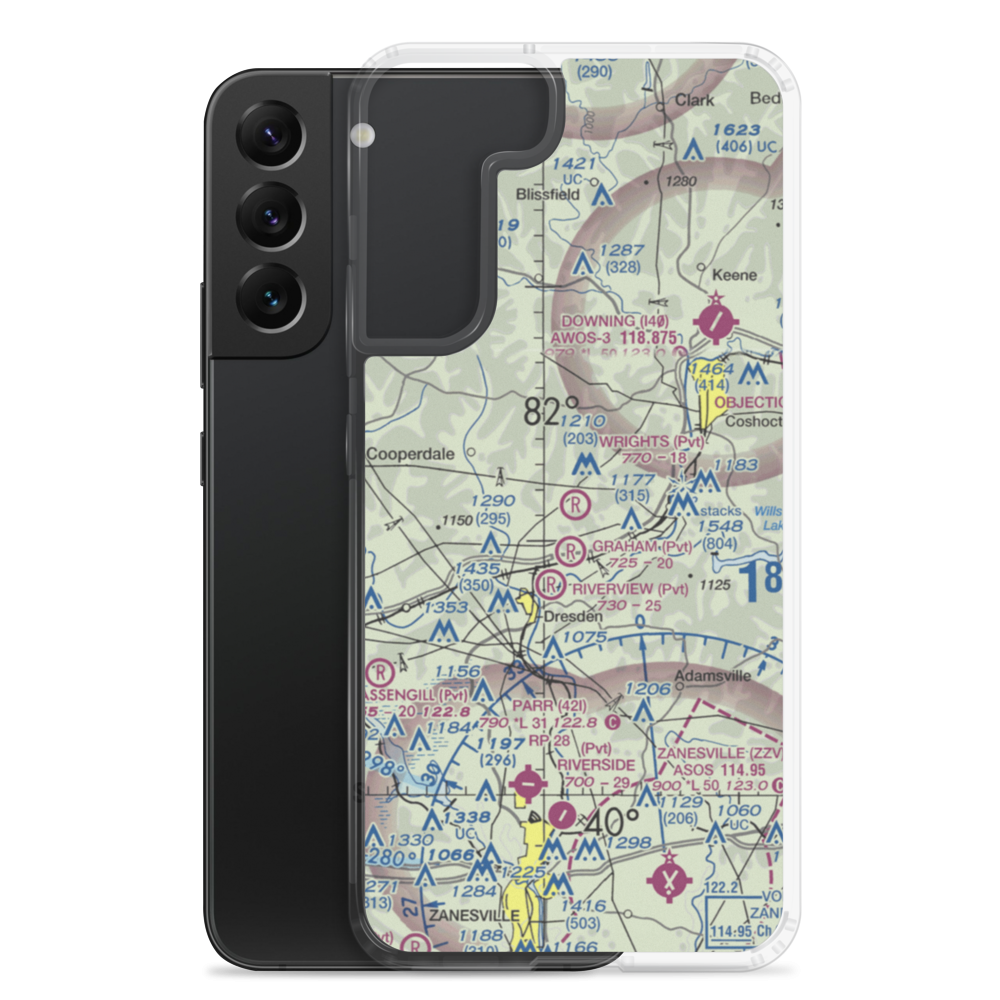 Wright's Field (36OH) VFR Sectional Samsung Case Samsung Galaxy S22 Plus model shown