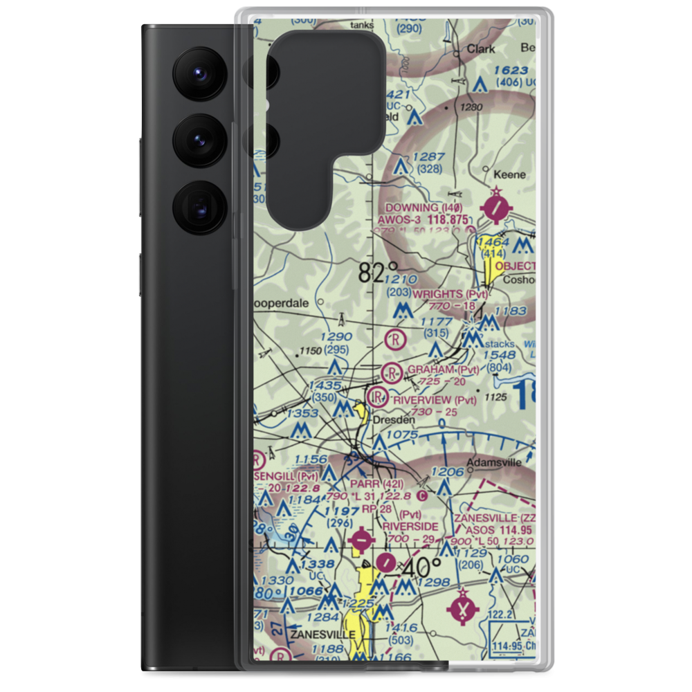 Wright's Field (36OH) VFR Sectional Samsung Case Samsung Galaxy S22 Ultra model shown