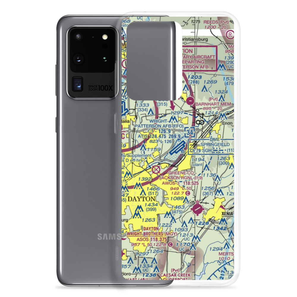 Wright-Patterson Air Force Base (FFO) VFR Sectional Samsung Case Samsung Galaxy S20 Ultra model shown