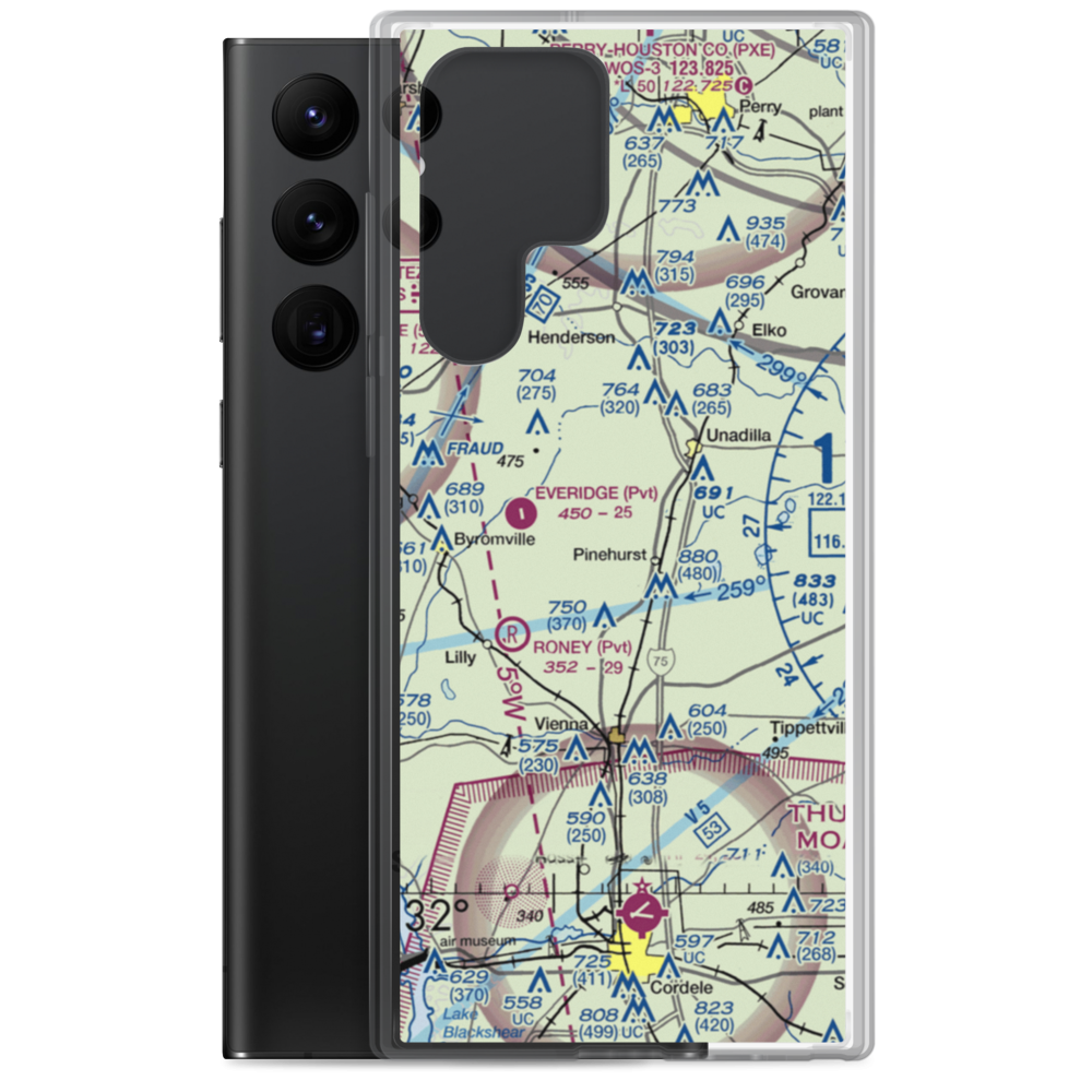 Wrights Field (2GA3) VFR Sectional Samsung Case Samsung Galaxy S22 Ultra model shown