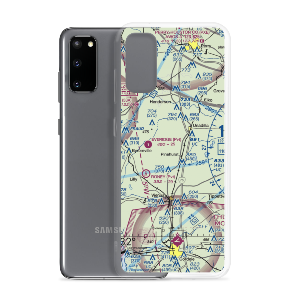 Wrights Field (2GA3) VFR Sectional Samsung Case Samsung Galaxy S20 model shown