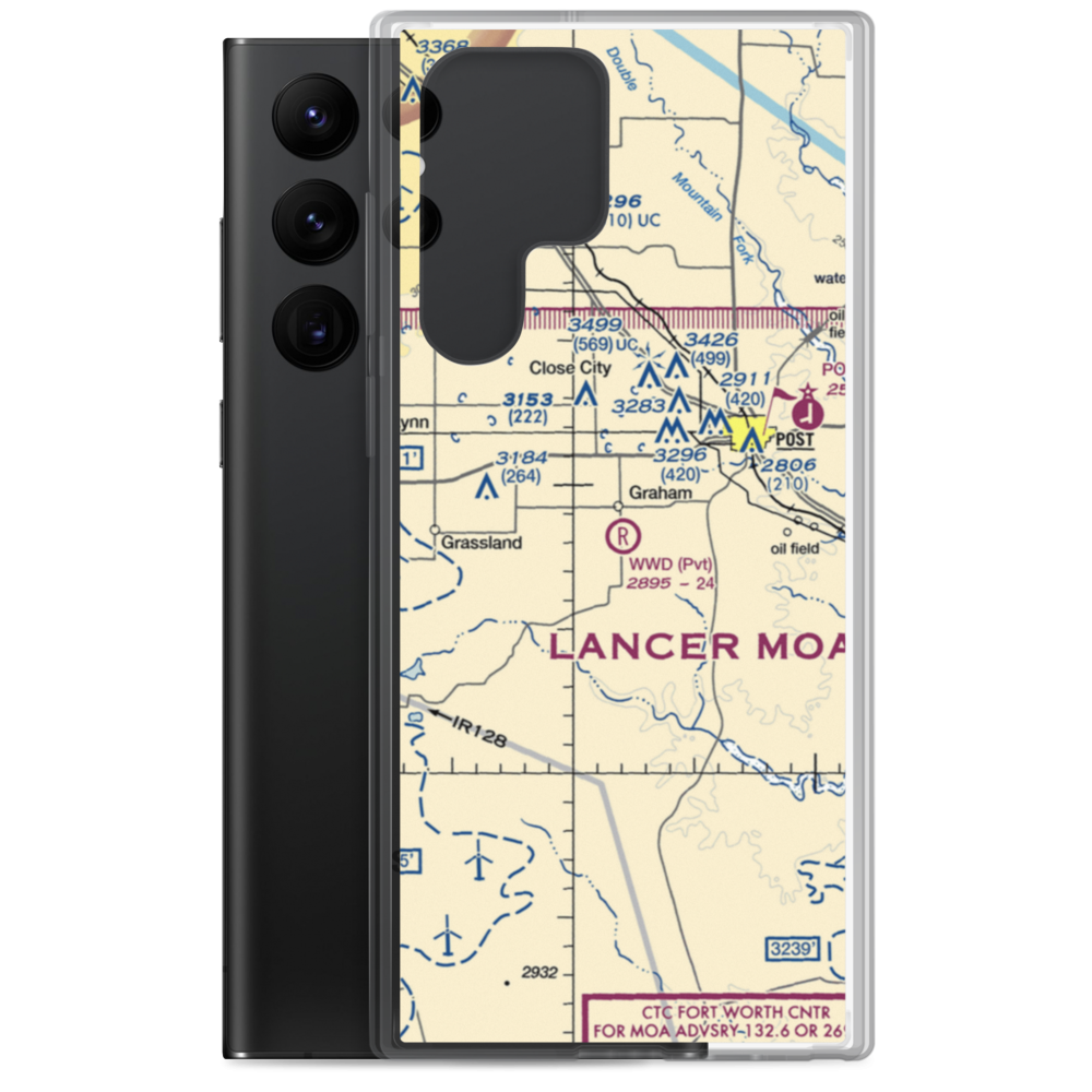 WWD Farms Airport (US-0735) VFR Sectional Samsung Case Samsung Galaxy S22 Ultra model shown