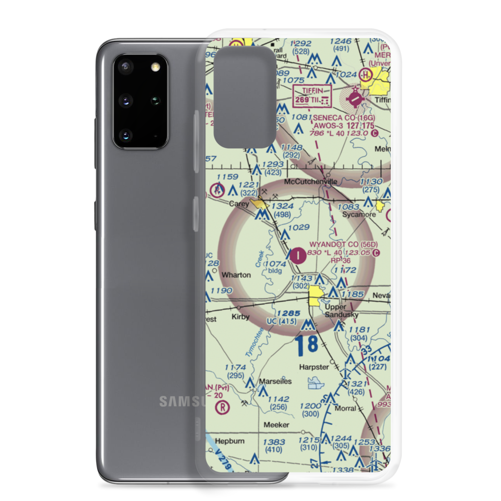 Wyandot County Airport (56D) VFR Sectional Samsung Case Samsung Galaxy S20 Plus model shown
