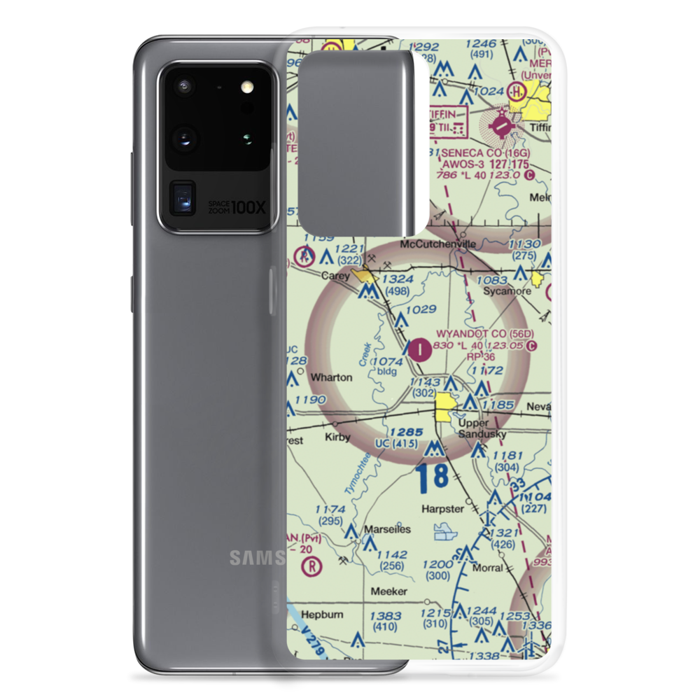 Wyandot County Airport (56D) VFR Sectional Samsung Case Samsung Galaxy S20 Ultra model shown