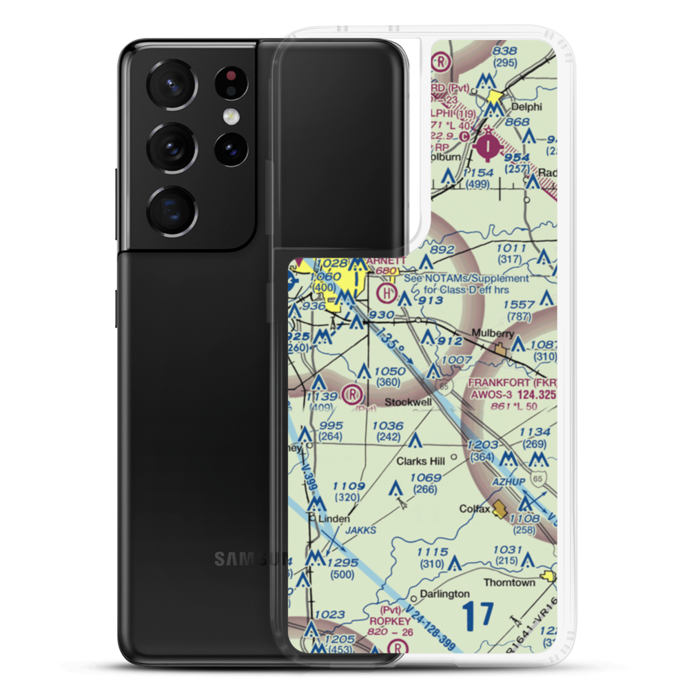 Wyandotte Airport (6IN3) VFR Sectional Samsung Case Samsung Galaxy S21 Ultra model shown
