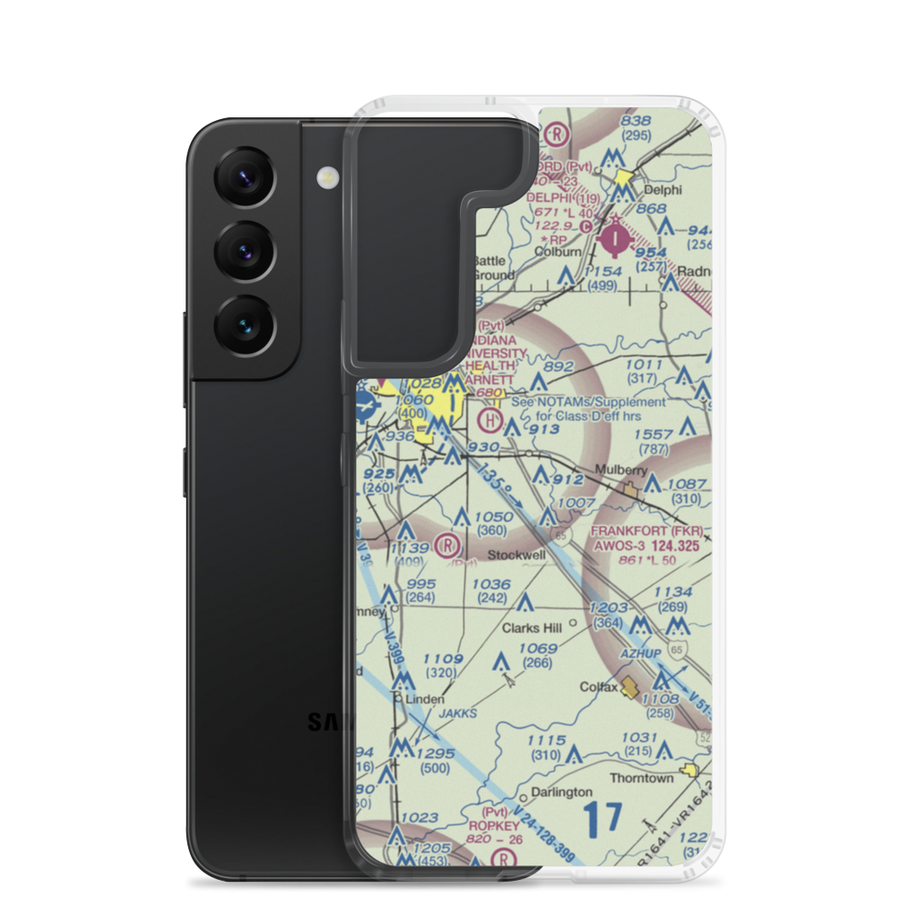 Wyandotte Airport (6IN3) VFR Sectional Samsung Case Samsung Galaxy S22 model shown