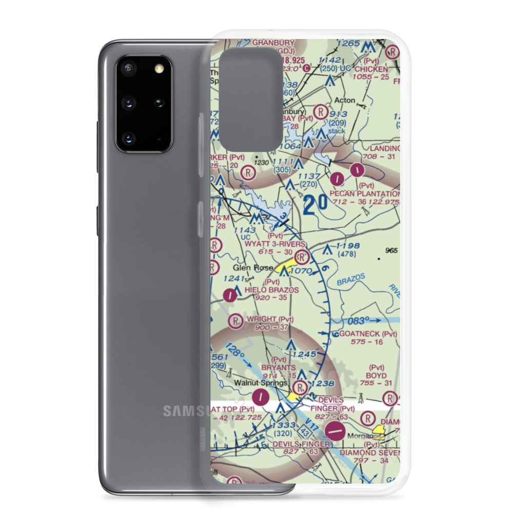 Wyatt 3-Rivers Airport (8TS7) VFR Sectional Samsung Case Samsung Galaxy S20 Plus model shown