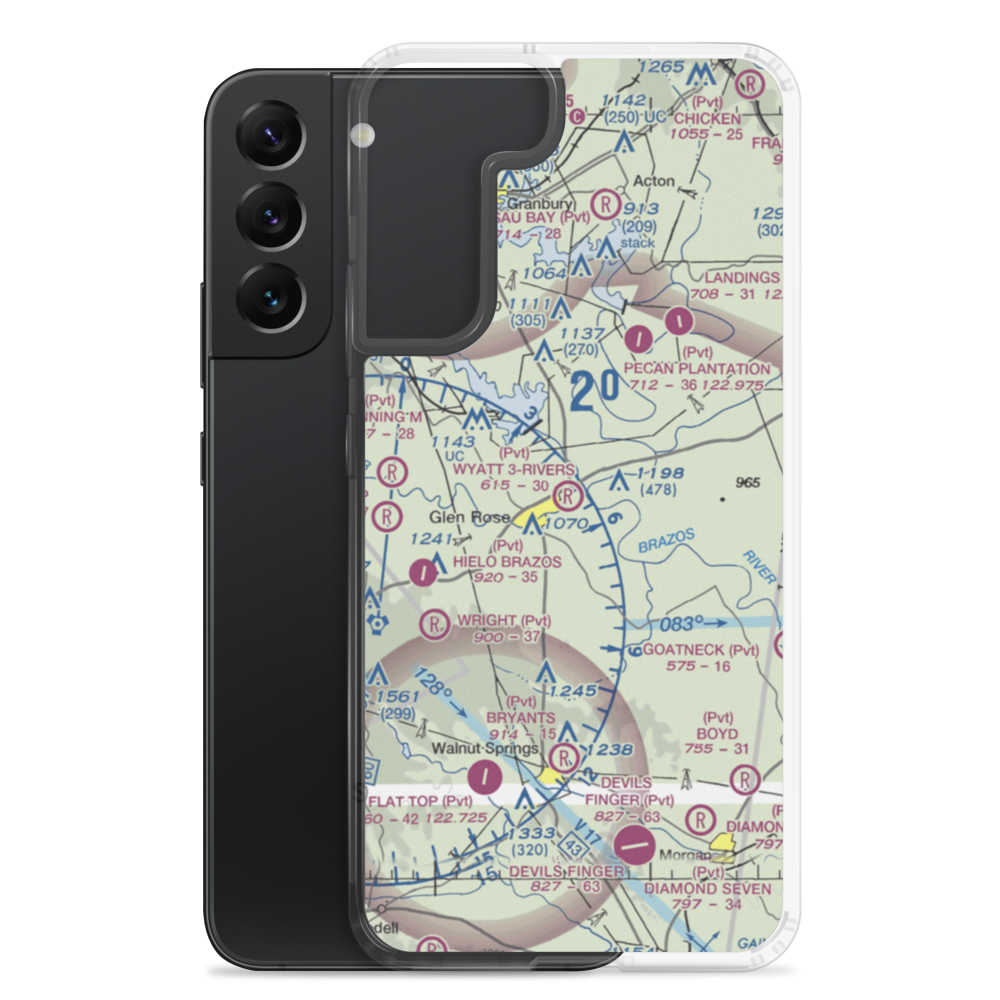 Wyatt 3-Rivers Airport (8TS7) VFR Sectional Samsung Case Samsung Galaxy S22 Plus model shown