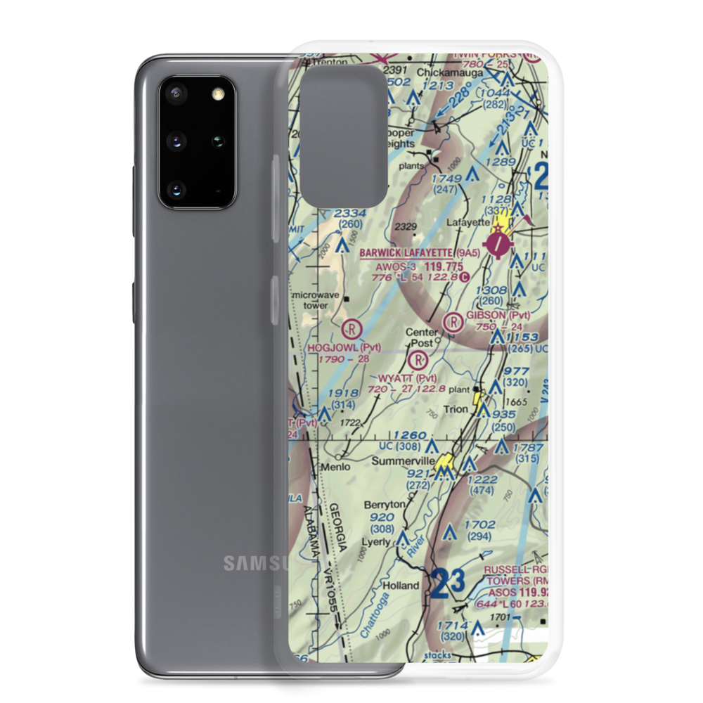 Wyatt Airport (GA23) VFR Sectional Samsung Case Samsung Galaxy S20 Plus model shown
