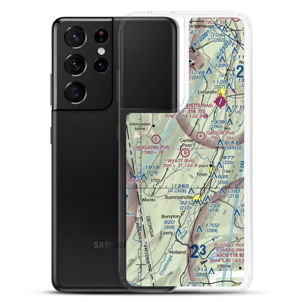 Wyatt Airport (GA23) VFR Sectional Samsung Case Samsung Galaxy S21 Ultra model shown