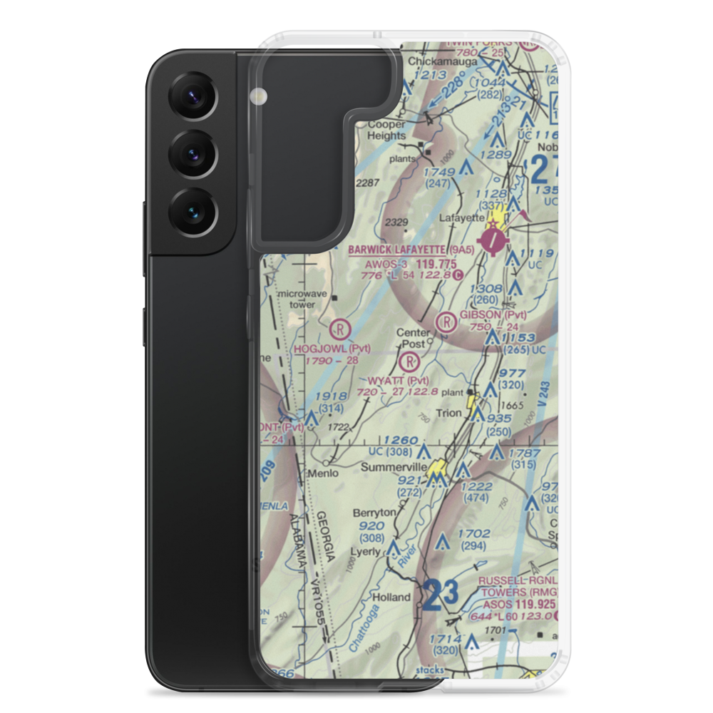 Wyatt Airport (GA23) VFR Sectional Samsung Case Samsung Galaxy S22 Plus model shown