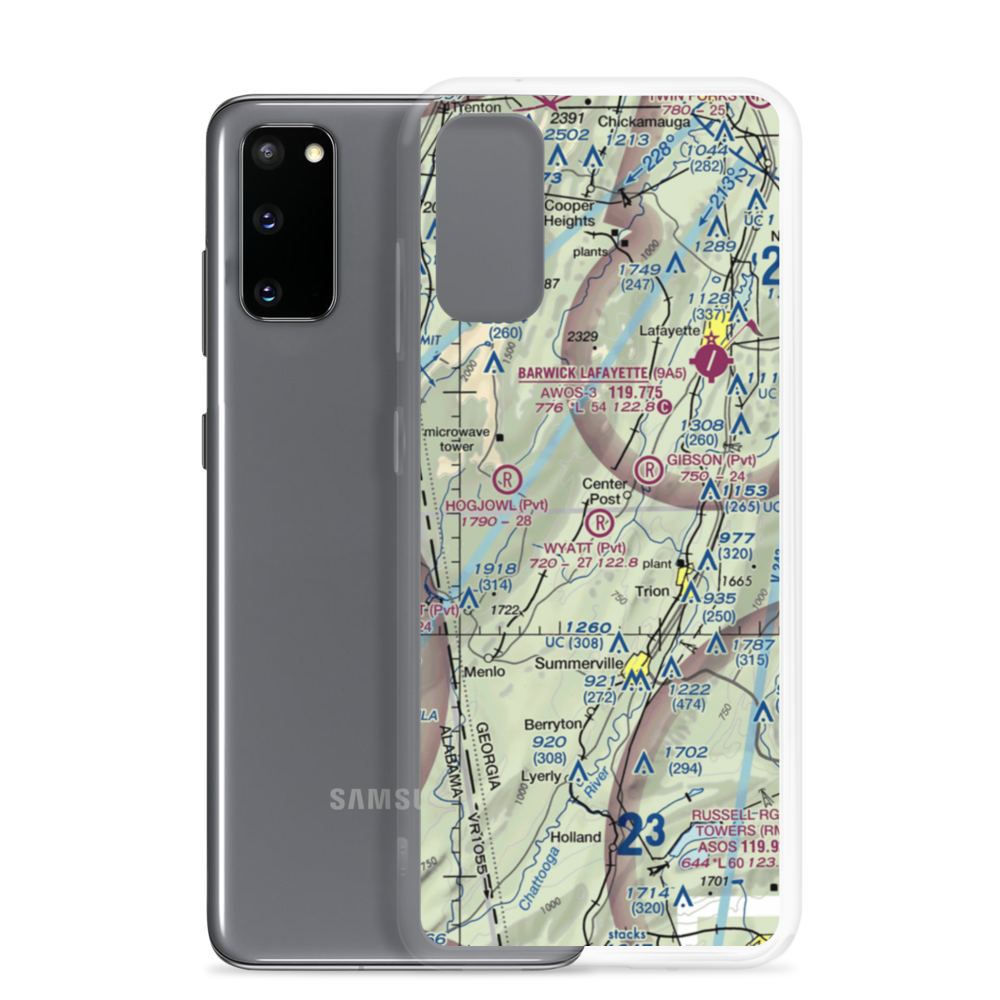 Wyatt Airport (GA23) VFR Sectional Samsung Case Samsung Galaxy S20 model shown