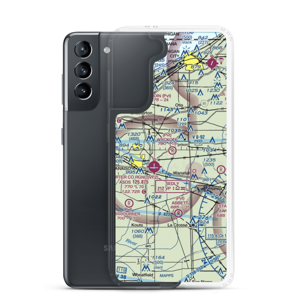 Wyckoff Airstrip (5IN4) VFR Sectional Samsung Case Samsung Galaxy S21 model shown