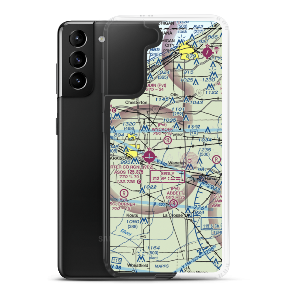 Wyckoff Airstrip (5IN4) VFR Sectional Samsung Case Samsung Galaxy S21 Plus model shown