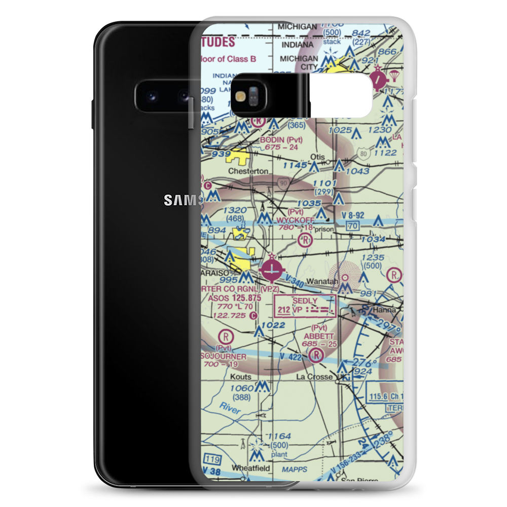 Wyckoff Airstrip (5IN4) VFR Sectional Samsung Case Samsung Galaxy S10+ model shown