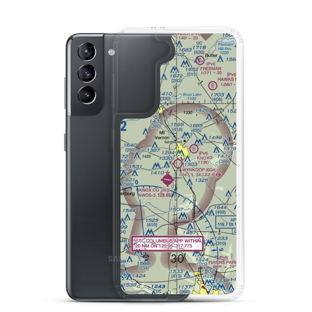 Wynkoop Airport (6G4) VFR Sectional Samsung Case Samsung Galaxy S21 model shown