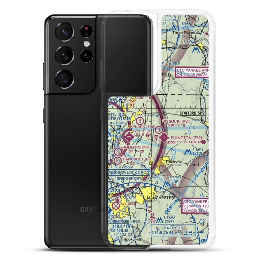 Wysocki Field (CT15) VFR Sectional Samsung Case Samsung Galaxy S21 Ultra model shown