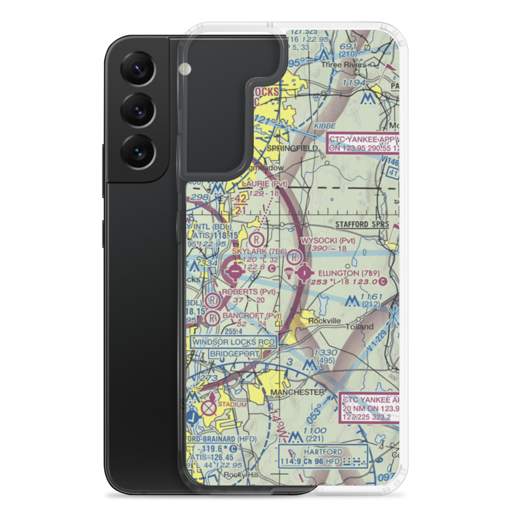 Wysocki Field (CT15) VFR Sectional Samsung Case Samsung Galaxy S22 Plus model shown