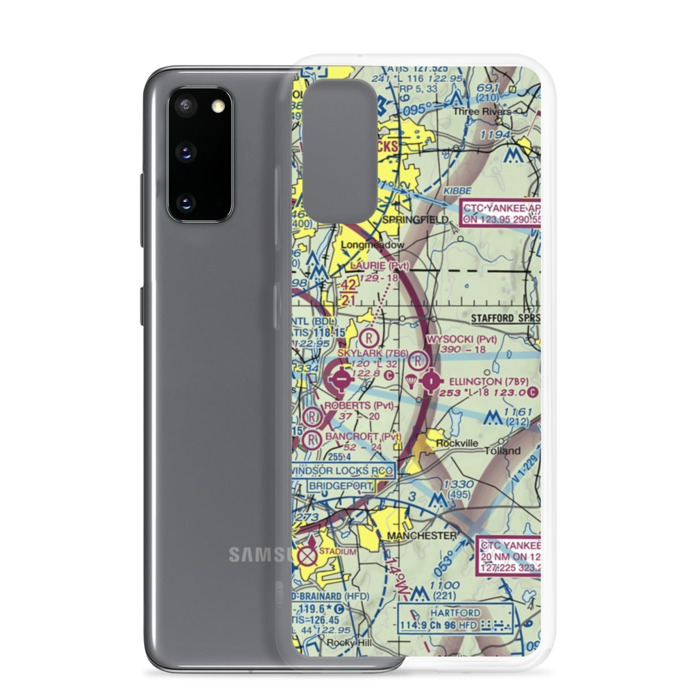 Wysocki Field (CT15) VFR Sectional Samsung Case Samsung Galaxy S20 model shown