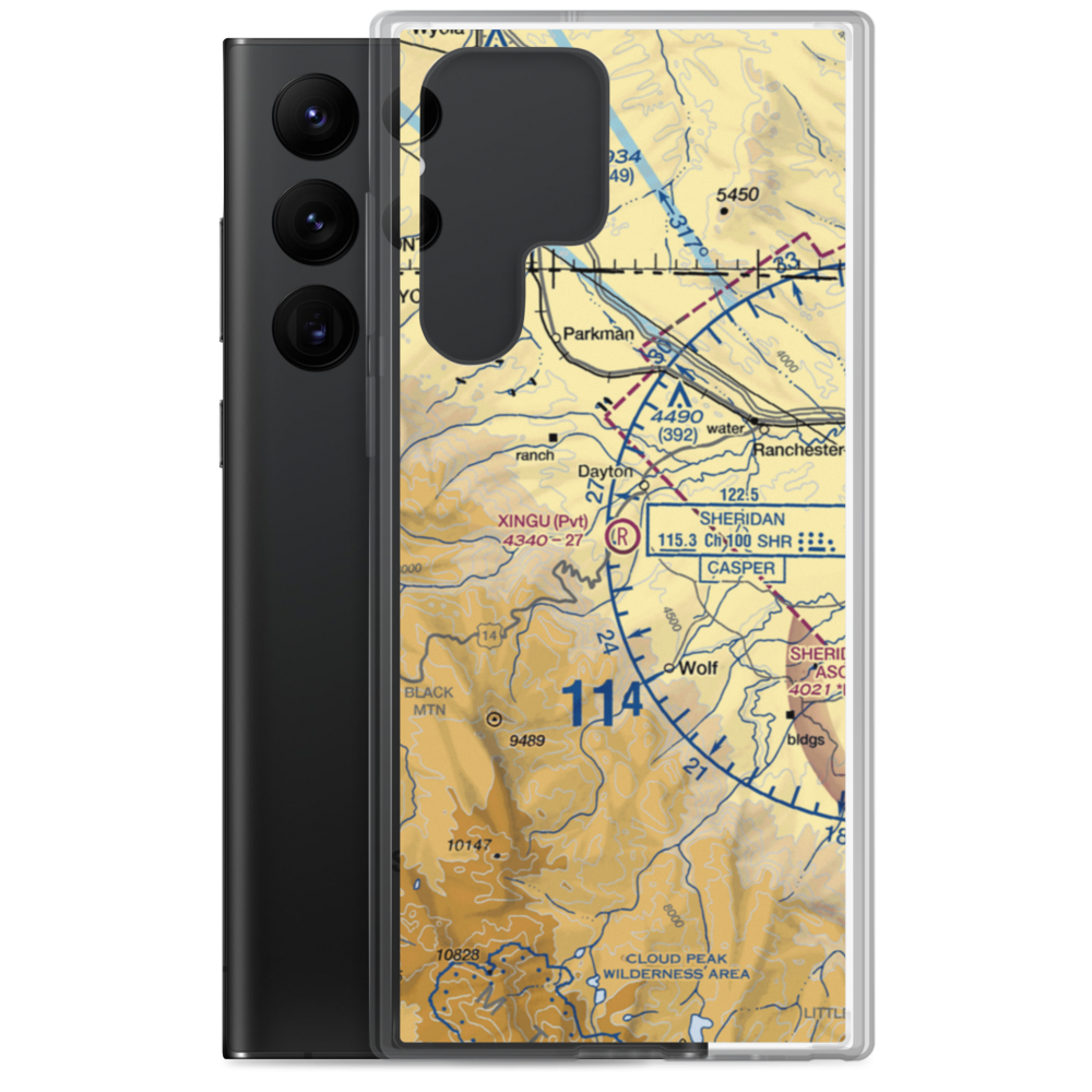 Xingu Airstrip (99WY) VFR Sectional Samsung Case Samsung Galaxy S22 Ultra model shown