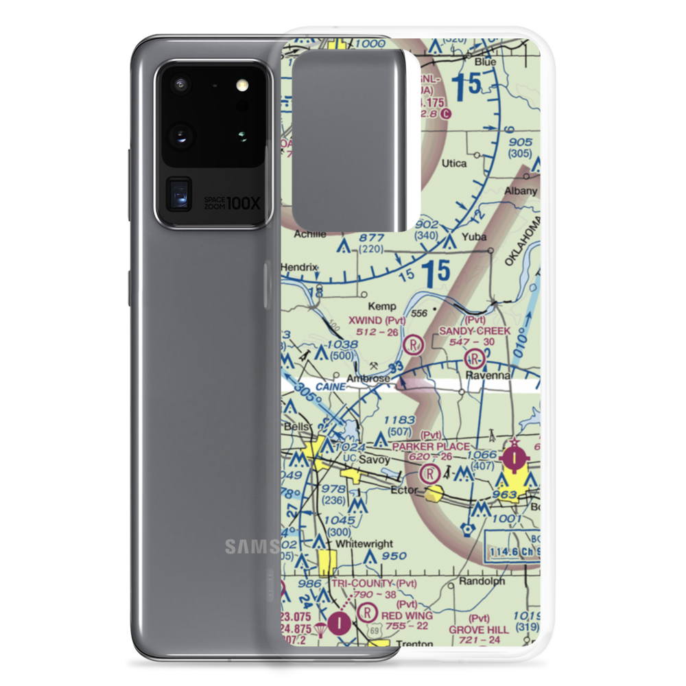 XWind Farm Airport (09TA) VFR Sectional Samsung Case Samsung Galaxy S20 Ultra model shown