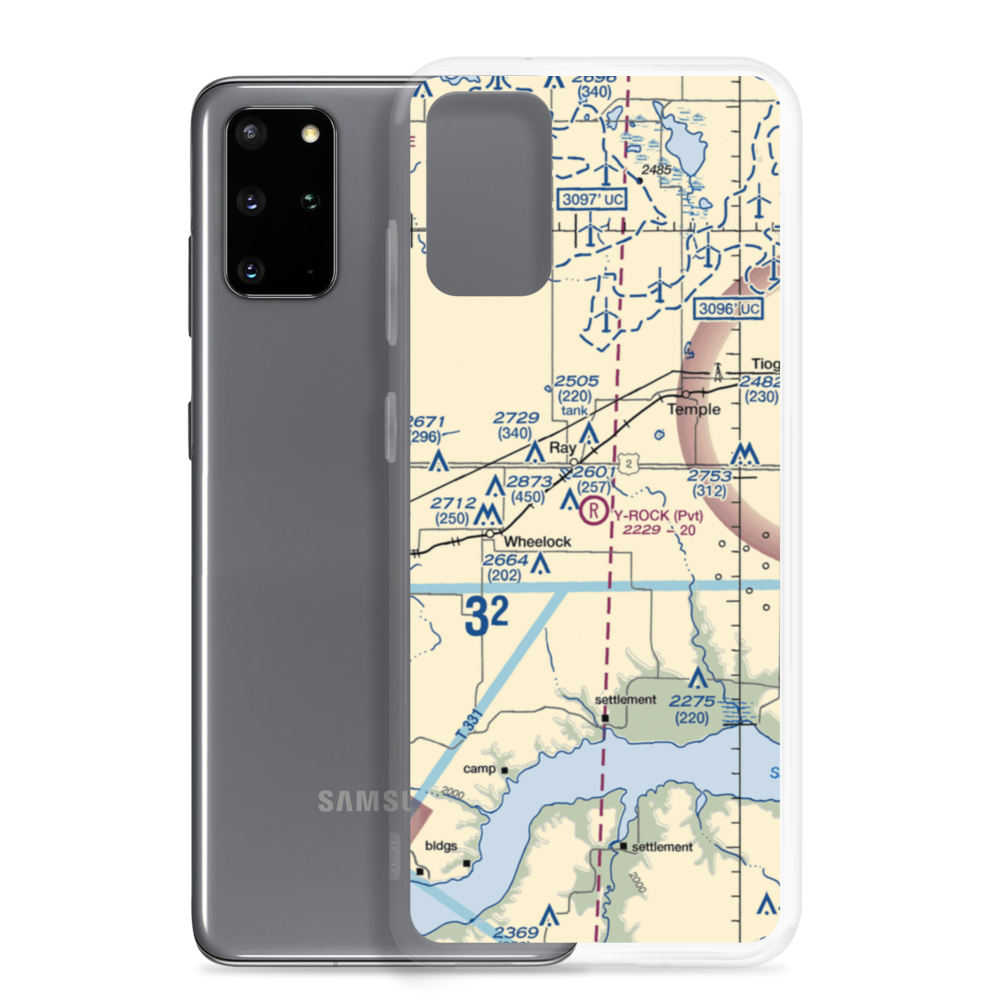 Y-Rock Airport (ND82) VFR Sectional Samsung Case Samsung Galaxy S20 Plus model shown