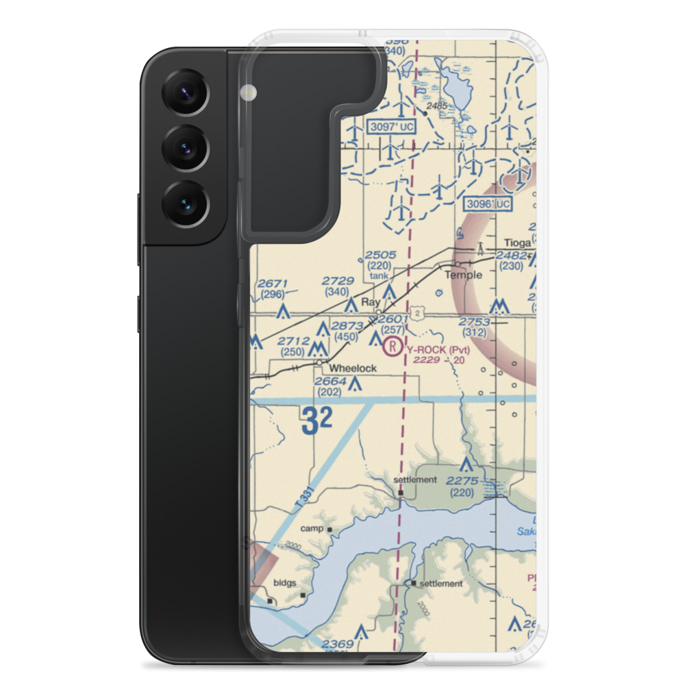 Y-Rock Airport (ND82) VFR Sectional Samsung Case Samsung Galaxy S22 Plus model shown