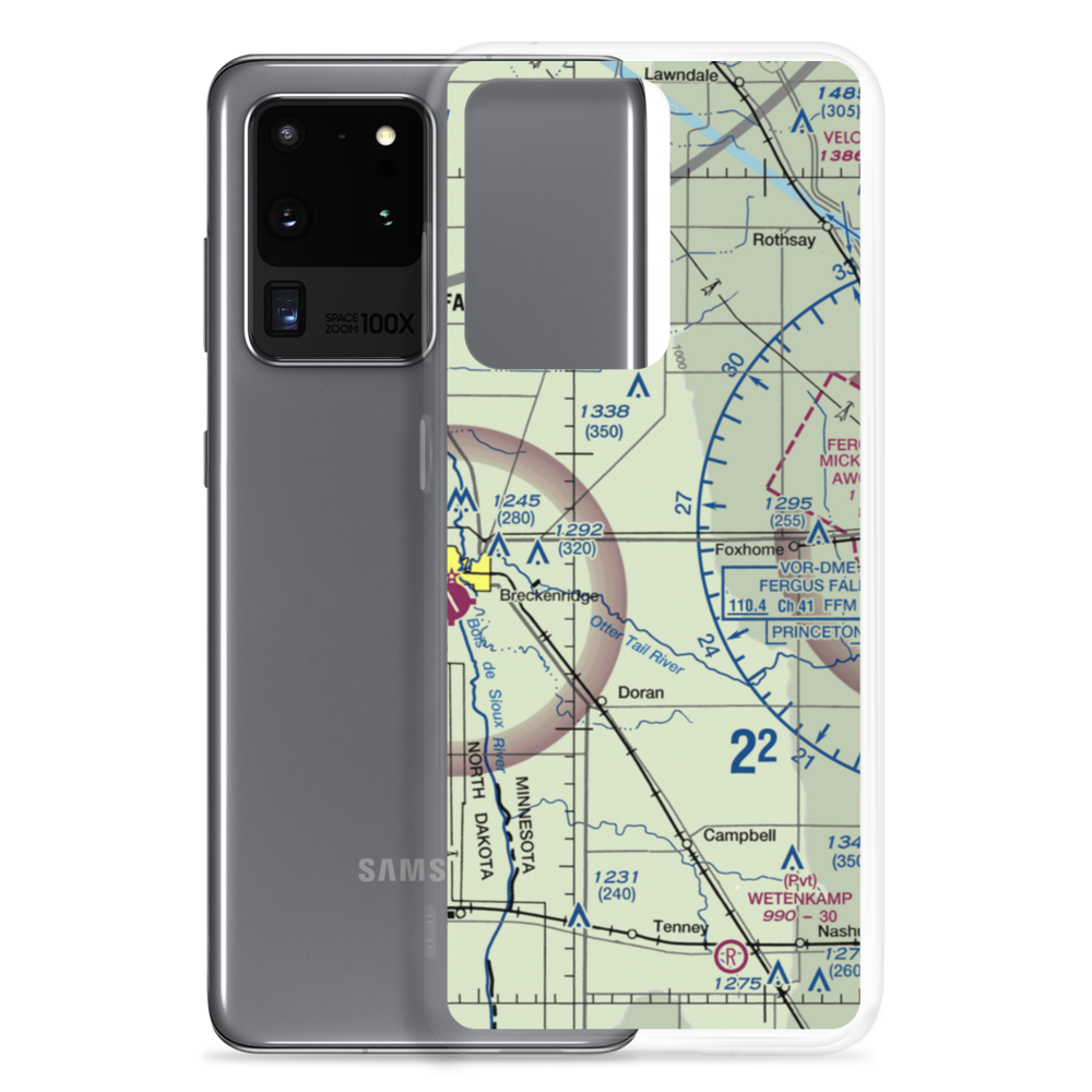 Yaggie Private Airport (69MN) VFR Sectional Samsung Case Samsung Galaxy S20 Ultra model shown