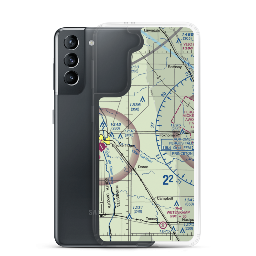 Yaggie Private Airport (69MN) VFR Sectional Samsung Case Samsung Galaxy S21 model shown