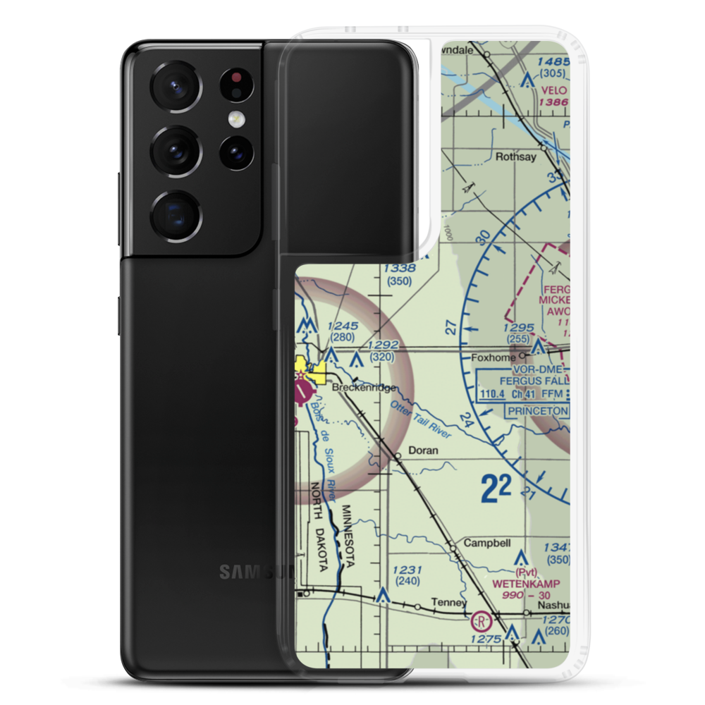 Yaggie Private Airport (69MN) VFR Sectional Samsung Case Samsung Galaxy S21 Ultra model shown