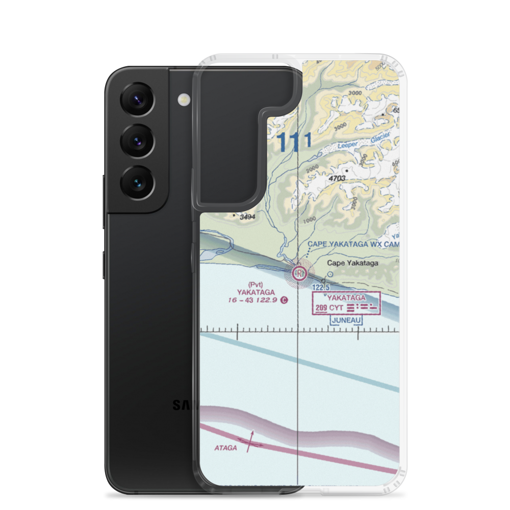 Yakataga Airport (0AA1) VFR Sectional Samsung Case Samsung Galaxy S22 model shown