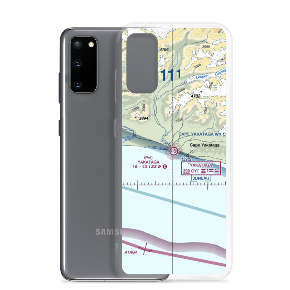 Yakataga Airport (CYT) VFR Sectional Samsung Case Samsung Galaxy S20 model shown