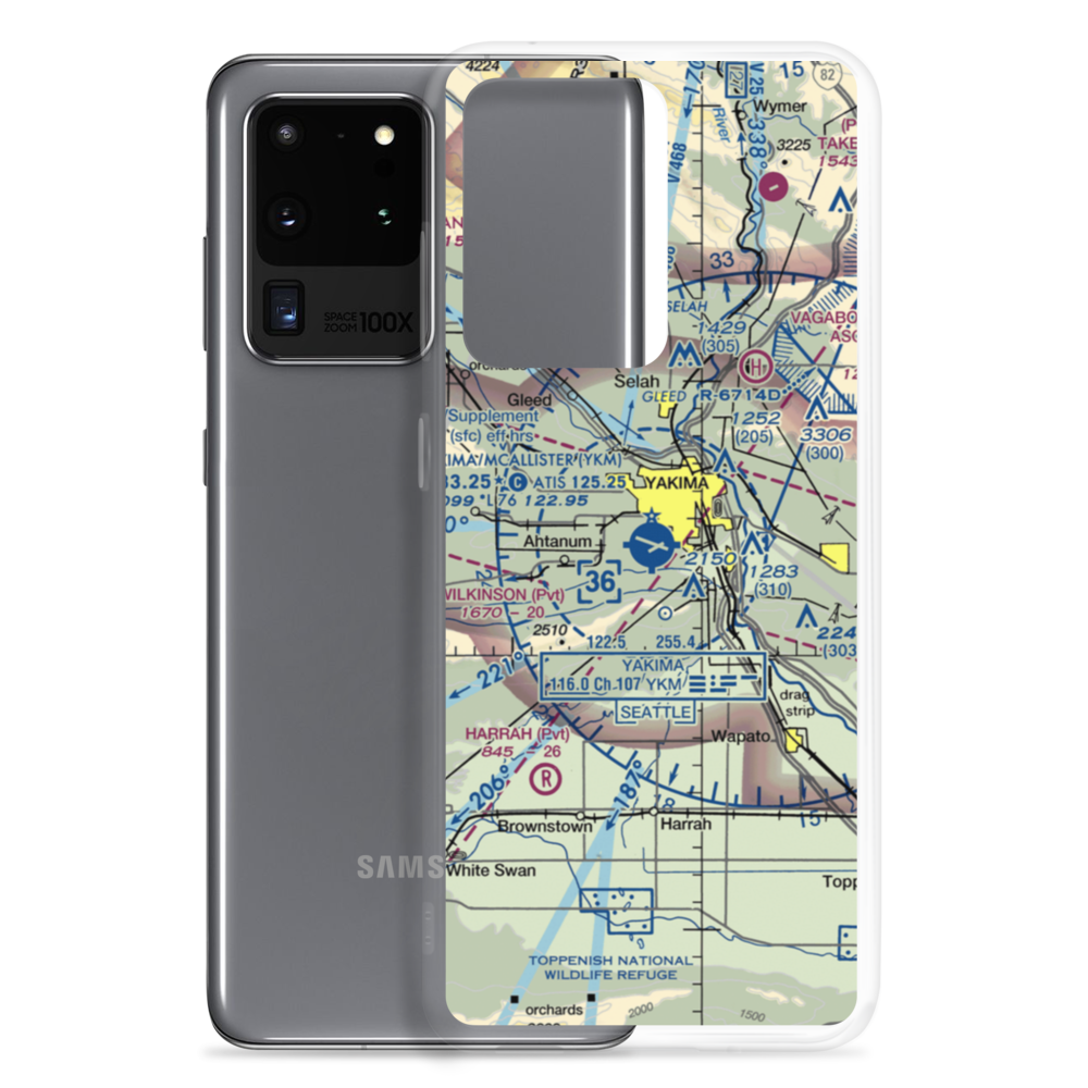 Yakima Air Terminal McAllister Field (YKM) VFR Sectional Samsung Case Samsung Galaxy S20 Ultra model shown