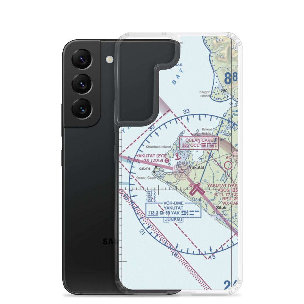 Yakutat Seaplane Base (2Y3) VFR Sectional Samsung Case Samsung Galaxy S22 model shown