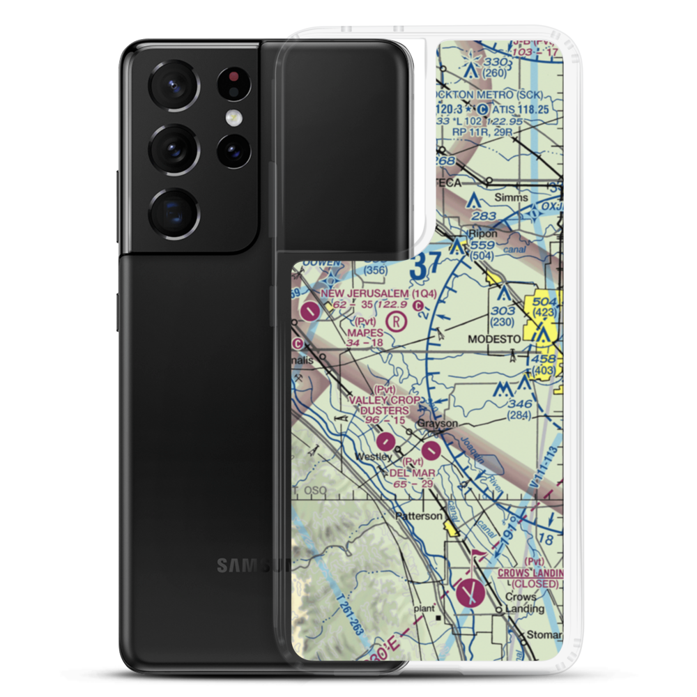 Yandell Ranch Airport (4CA8) VFR Sectional Samsung Case Samsung Galaxy S21 Ultra model shown