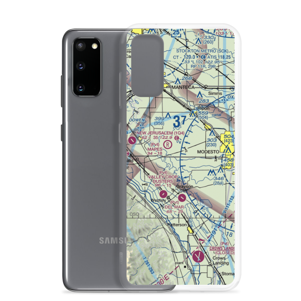 Yandell Ranch Airport (4CA8) VFR Sectional Samsung Case Samsung Galaxy S20 model shown