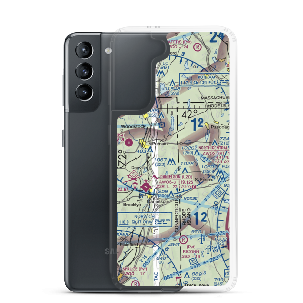 Yankee Airstrip (CT13) VFR Sectional Samsung Case Samsung Galaxy S21 model shown