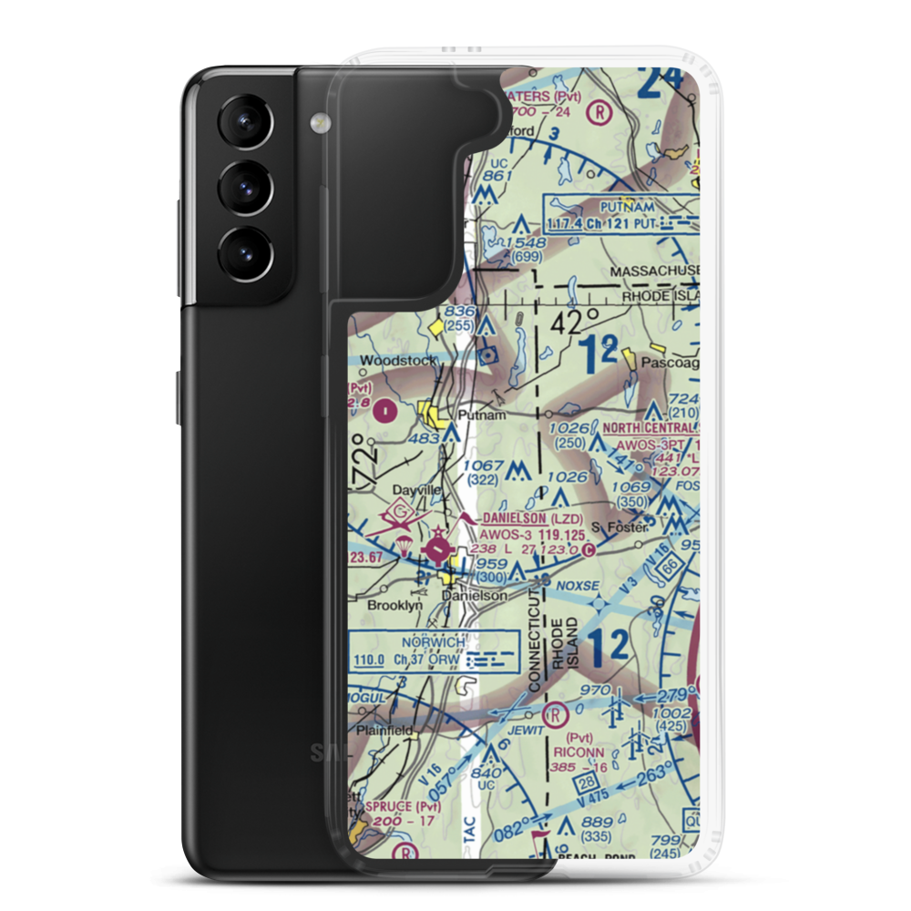 Yankee Airstrip (CT13) VFR Sectional Samsung Case Samsung Galaxy S21 Plus model shown