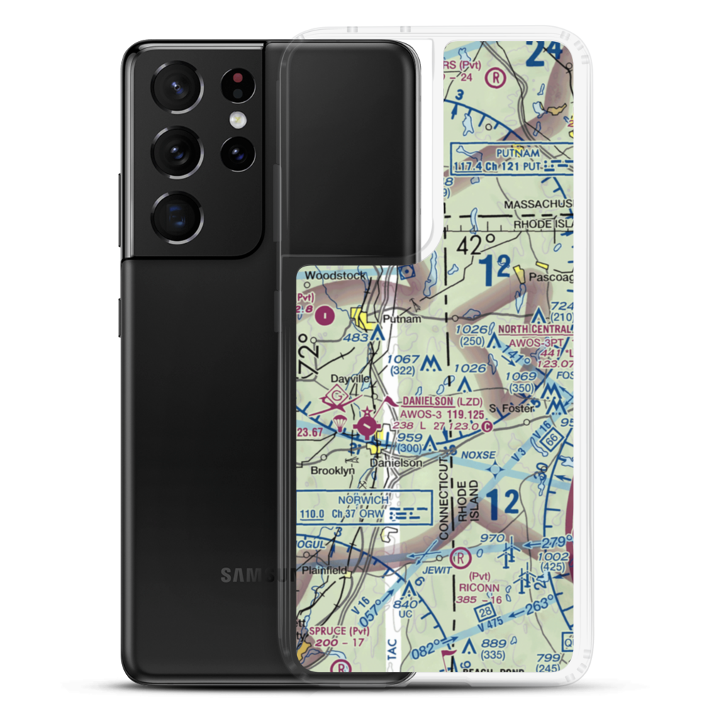 Yankee Airstrip (CT13) VFR Sectional Samsung Case Samsung Galaxy S21 Ultra model shown