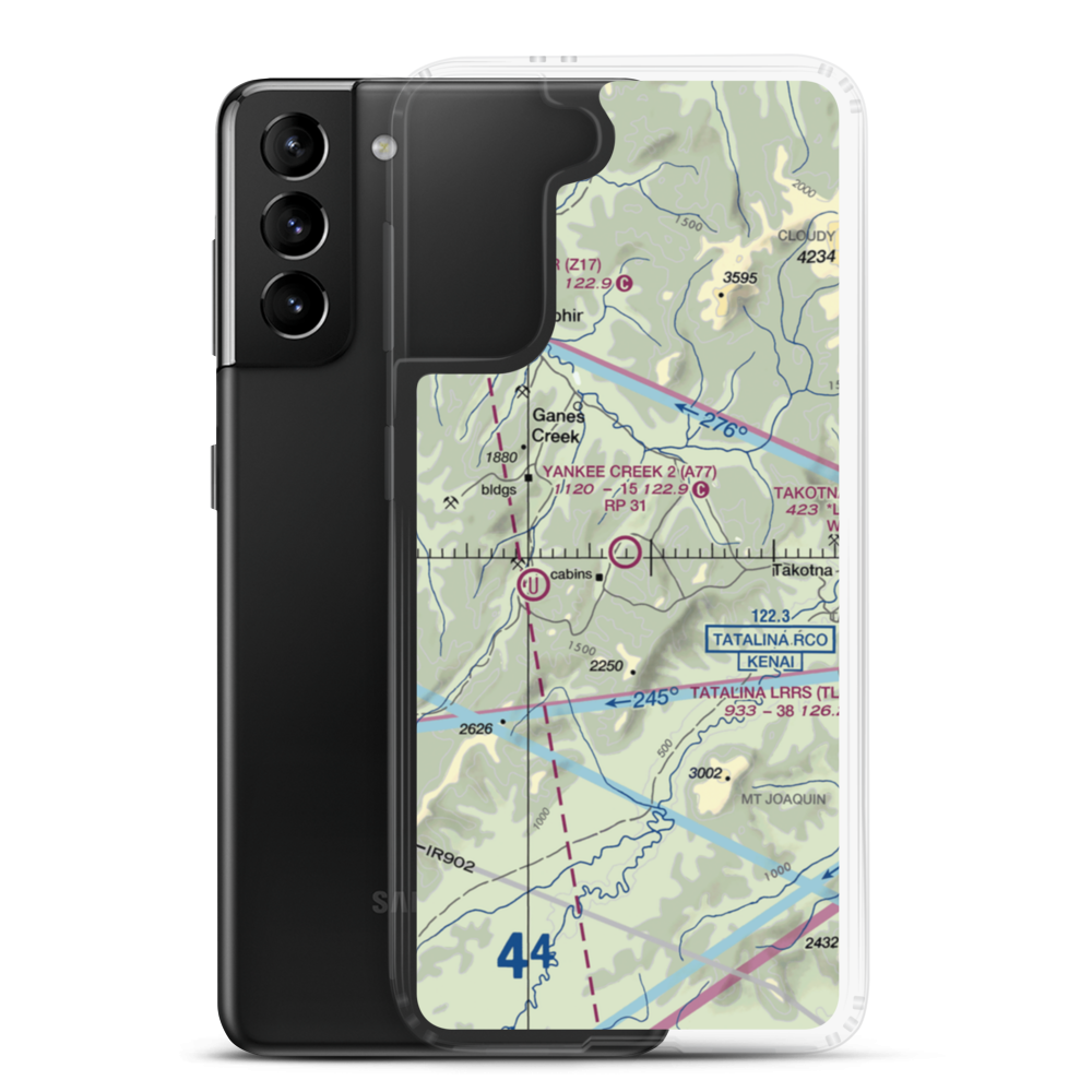 Yankee Creek 2 Airport (A77) VFR Sectional Samsung Case Samsung Galaxy S21 Plus model shown