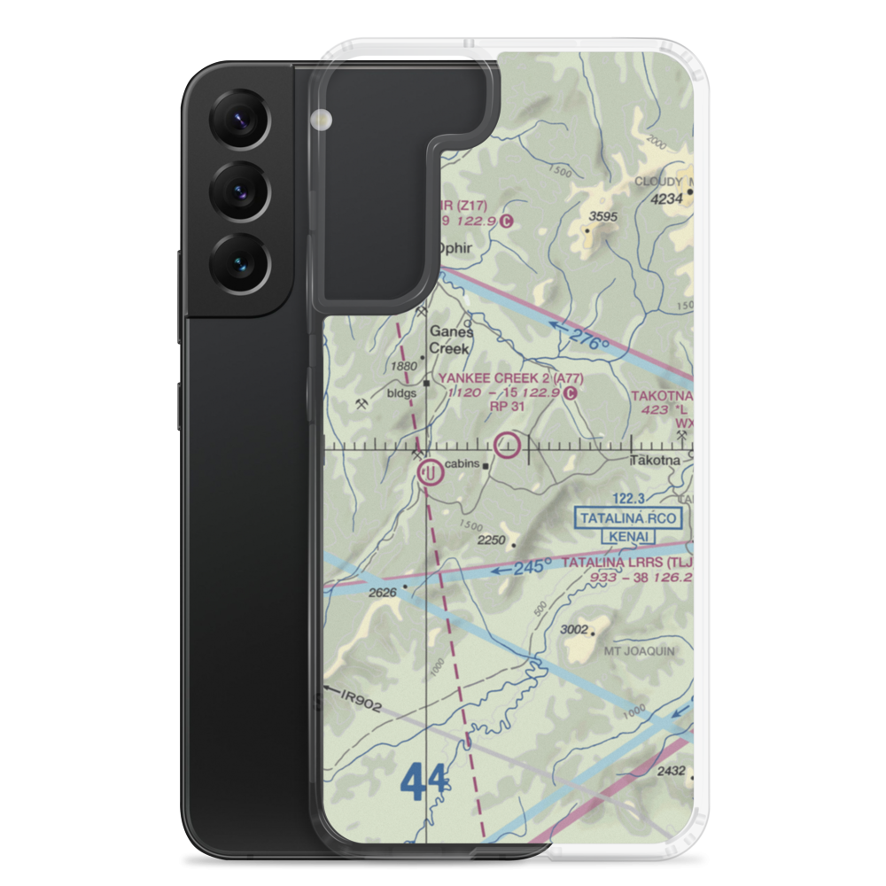 Yankee Creek 2 Airport (A77) VFR Sectional Samsung Case Samsung Galaxy S22 Plus model shown