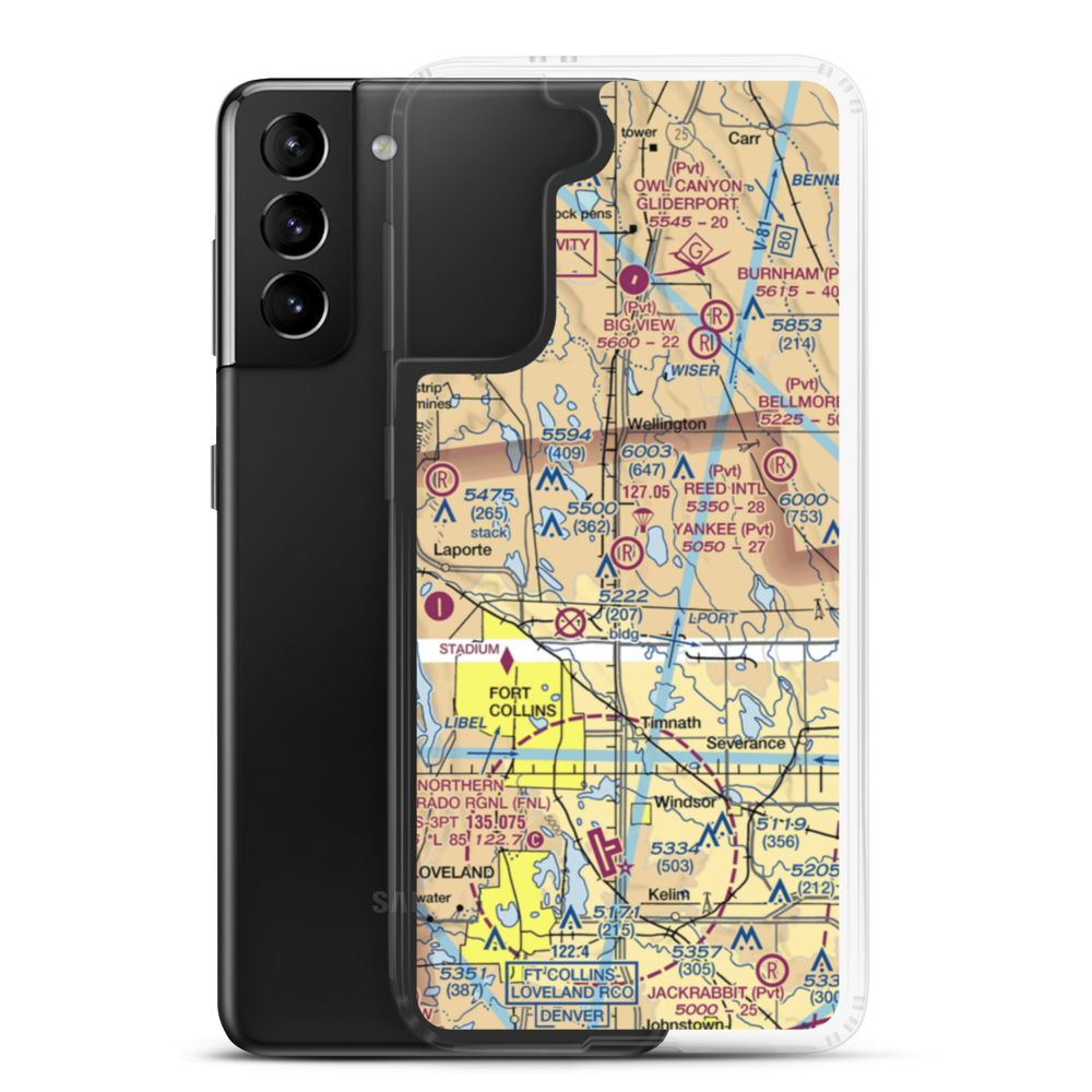 Yankee Field (CO53) VFR Sectional Samsung Case Samsung Galaxy S21 Plus model shown