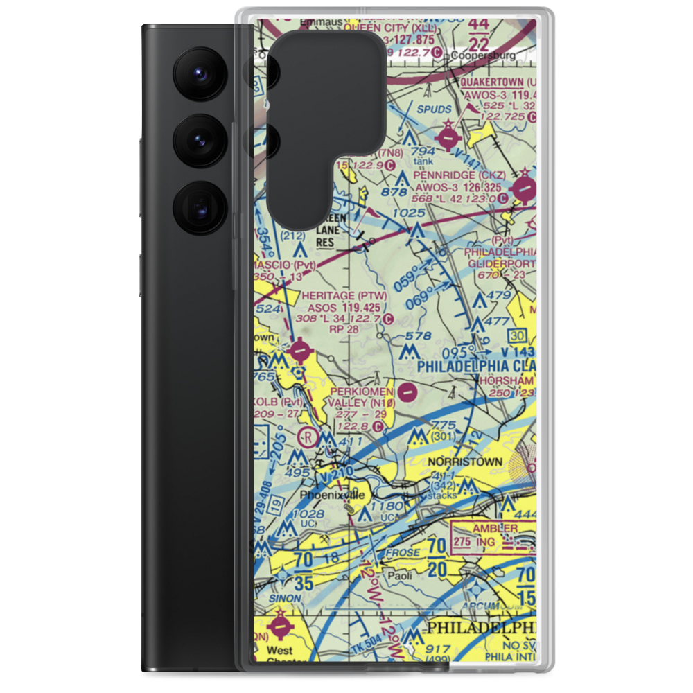Yarrow Airport (28PA) VFR Sectional Samsung Case Samsung Galaxy S22 Ultra model shown