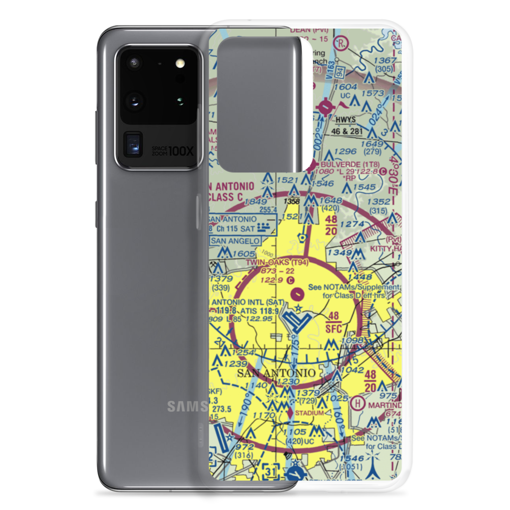 Yates Airport (XS89) VFR Sectional Samsung Case Samsung Galaxy S20 Ultra model shown